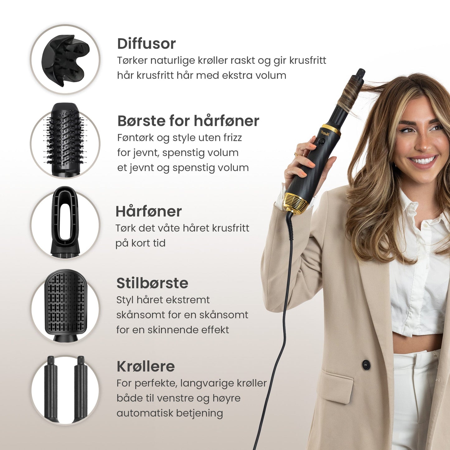 6 i 1 Airstyler-set