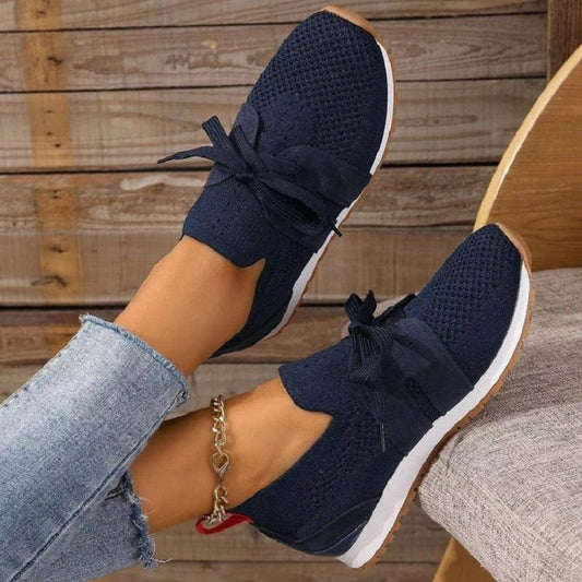 Aurelia - Lätta Stickade Slip-On-Sneakers För Damer