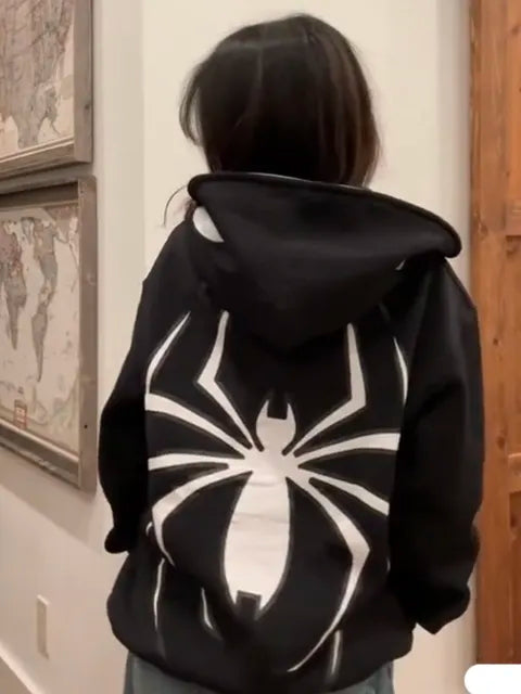 Spider Design Zip-Up Jacka