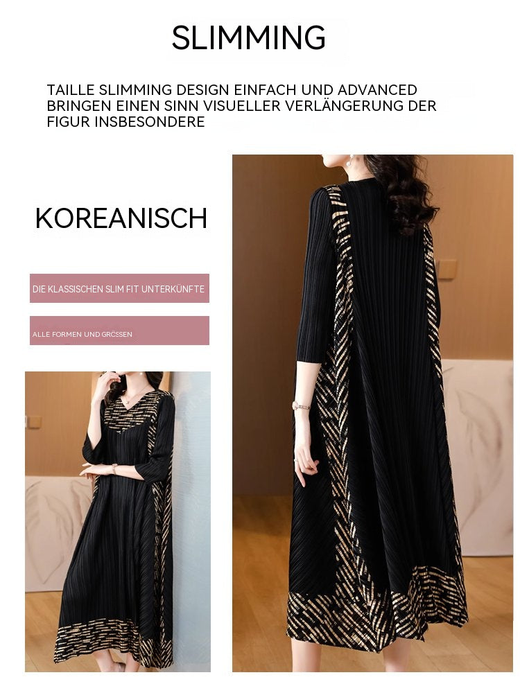 🎁Heißer Sale 49 % RABATT⏳Miyake Vintage-Print-Plisseekleid🌸