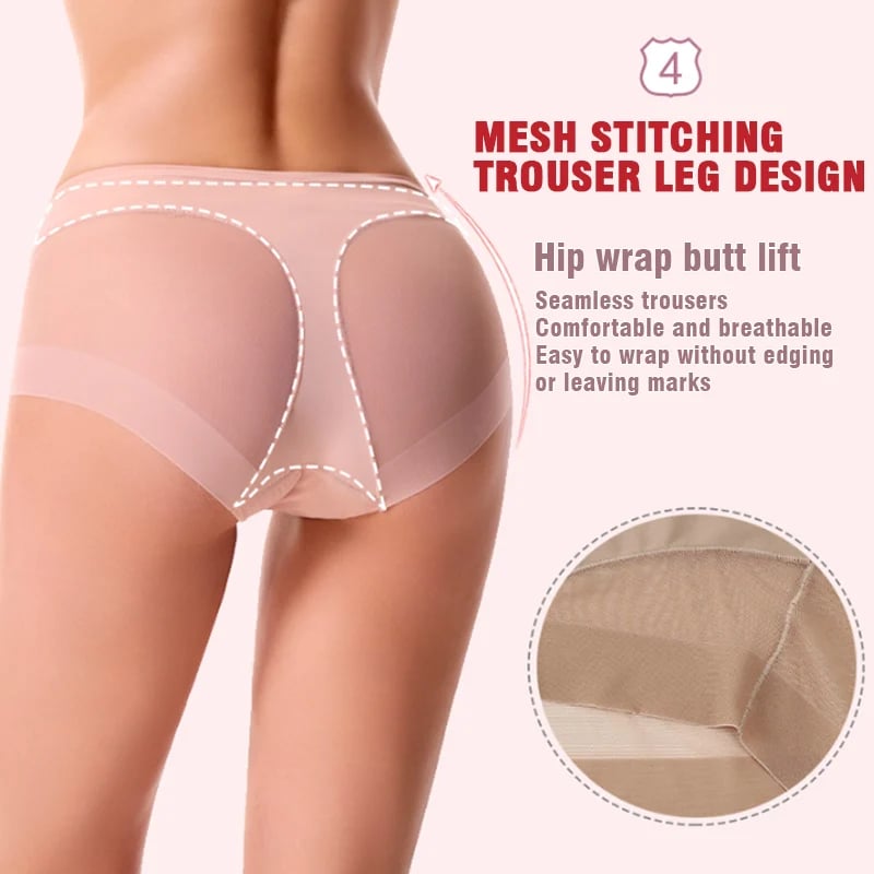 Seamless ice silk body briefs med hög midja - betala 1 få 4 (4 förpackningar)