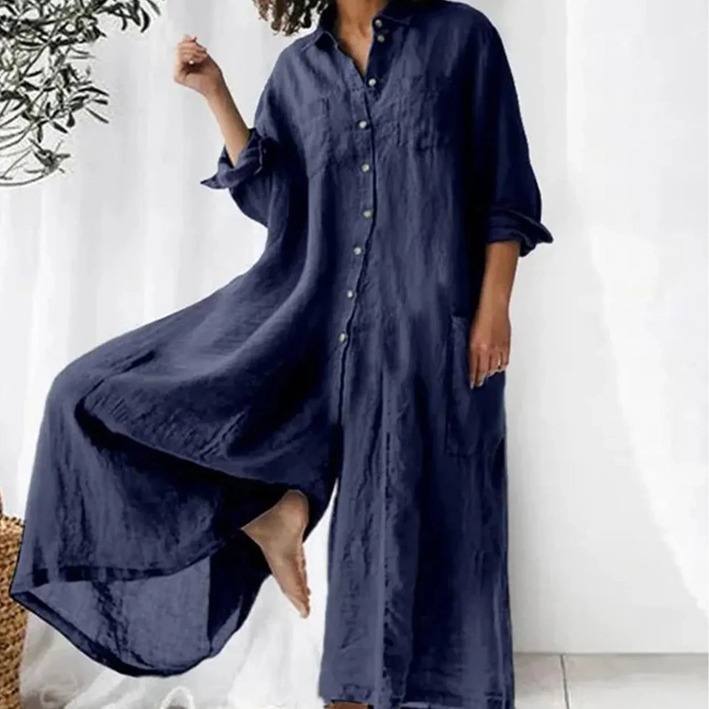 Rut™ | Oversize Linne Jumpsuit