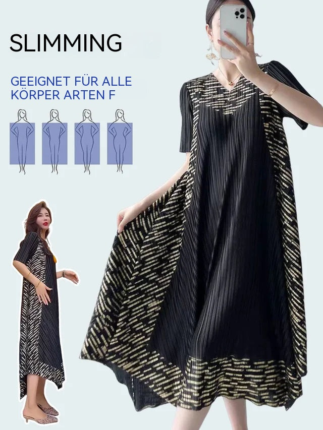 🎁Heißer Sale 49 % RABATT⏳Miyake Vintage-Print-Plisseekleid🌸