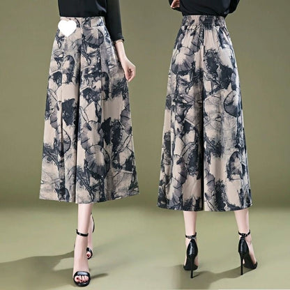 💥50% rabatt Hot Sale💝Eleganta vida culottes i chiffong för kvinnor