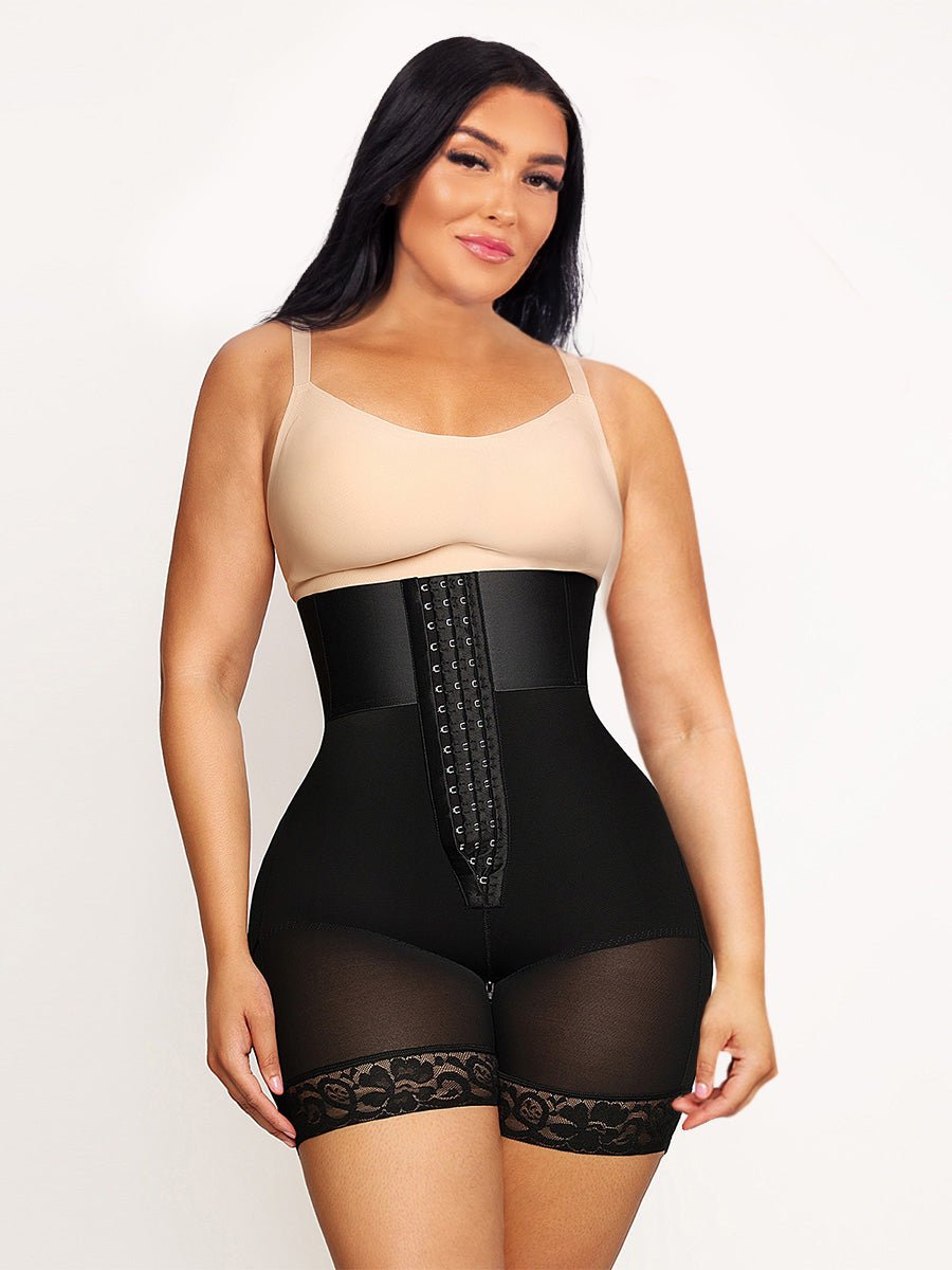 Valentina 2.0 - Body shaper med hög midja för bantning med 3 rader krokar och ben